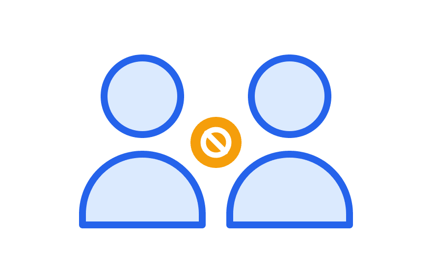 Two identical faces flagged as a duplicate sign-up